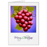 Feliz Natal com cartão das uvas
