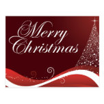 Feliz Natal vermelho Cartoes Postais