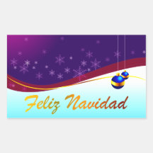 Feliz Navidad Adesivo Em Formato Retângular