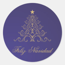 Feliz Navidad Adesivos Redondos