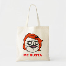 Fêmea vermelha mim cara cómica Meme da raiva de Gu Bolsa Para Compras