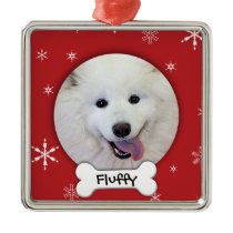 Feriado personalizado da foto do cão ornamentos