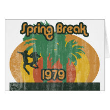 Férias da primavera 1979 do vintage cartao