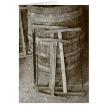 Ferramentas da tanoaria do vintage cartões