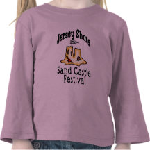 Fest do castelo da areia da costa do jérsei camiseta