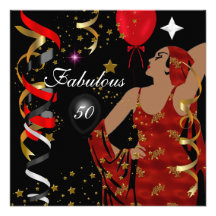 Festa de aniversário cinqüênta glamoroso da senhor convites