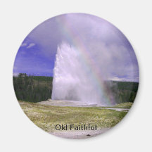 Fiel velho no parque nacional de Yellowstone Imãs De Geladeira