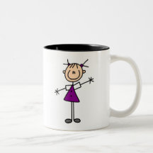 Figura caneca da vara da menina
