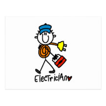 Figura da vara do eletricista cartões postais