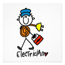 Figura da vara do eletricista convites