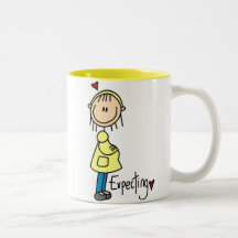 Figura da vara que espera o bebê caneca