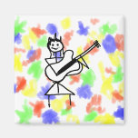 figura fêmea da vara da guitarra baixa preto e bra ima