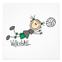 Figura t-shirt e presentes da vara do voleibol das convite personalizados