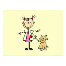 Figura veterinária da vara cartao postal