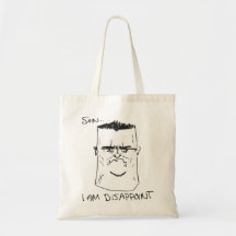 Filho eu sou decepciono a raiva Meme cómico do pai Bolsa Para Compras