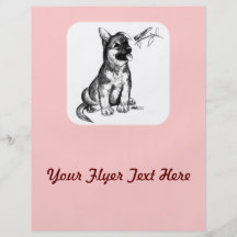Filhote de cachorro e gafanhoto panfleto personalizados