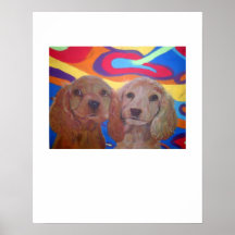 Filhotes de cachorro no branco posters