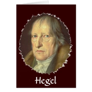 Filósofo Georg Hegel Cartão