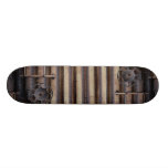 Fim-acima, carro de trem oxidado skates