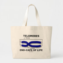Fim-Bonés de Telomeres da vida (humor da biologia) Bolsa De Lona