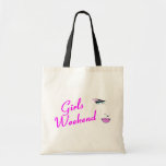 Fim de semana das meninas (cara) bolsa de lona