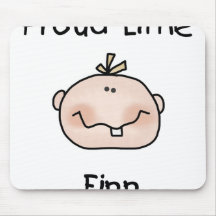 Finn pequeno orgulhoso do bebé mousepads
