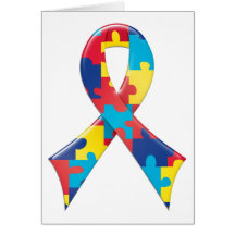 Fita A4 da consciência do autismo Cartoes