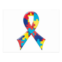 Fita A4 da consciência do autismo Cartões Postais