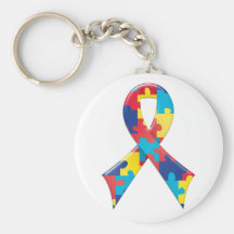Fita A4 da consciência do autismo Chaveiro