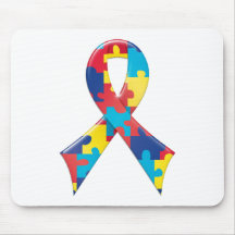 Fita A4 da consciência do autismo Mousepads