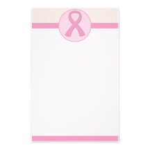 Fita cor-de-rosa do cancro da mama Unlined Papelaria