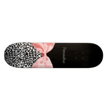 Fita preto e branco na moda do rosa do impressão d skates