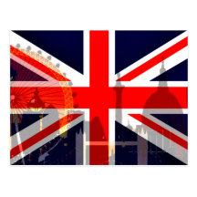 Flag_ Londres-Britânico Cartoes Postais