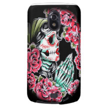 Flash do tatuagem do crânio de Diâmetro De Los Mue Capa Samsung Galaxy Nexus