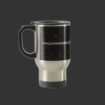 Flauta de prata no damasco preto canegas