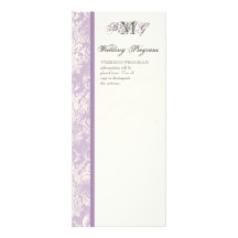 Fleur di Lys Damasco - programa do casamento do Li Convites Personalizado