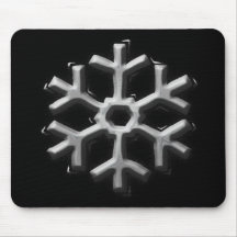 Floco de neve de prata mousepad
