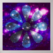 Flor astral Sparkling Poster