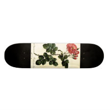 Flor cor-de-rosa, Pierre Joseph Redouté Skate Personalizado