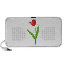 Flor da rosa vermelha sistema de som