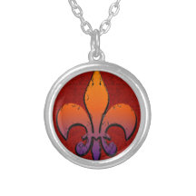 Flor de lis colares personalizados