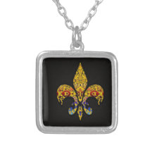 flor de lis customizável bijuteria