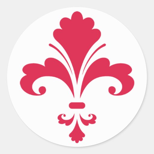 Flor de lis do vermelho carmesim adesivo Zazzle Armario Fruteira ~ Flor de lis do vermelho carmesim adesivo Zazzle