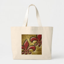 Flor de lis dobro bolsas para compras
