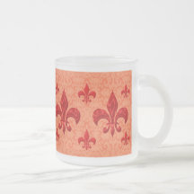 Flor de lis elegante canecas
