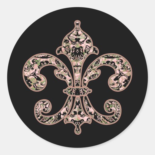 Flor de lis tribal do Voodoo Adesivo Zazzle Armario Fruteira ~ Flor de lis tribal do Voodoo Adesivo Zazzle