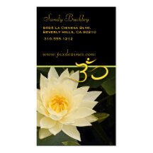 Flor de Lotus, ioga do OM, curandeiros Cartão De Visita