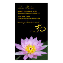 Flor de Lotus, ioga do OM, curandeiros Modelos Cartões De Visitas