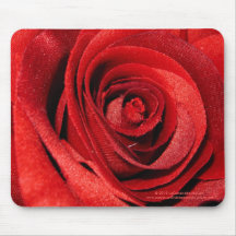 Flor de seda da rosa vermelha mousepad