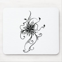 Flor do Henna nas videiras Mousepad